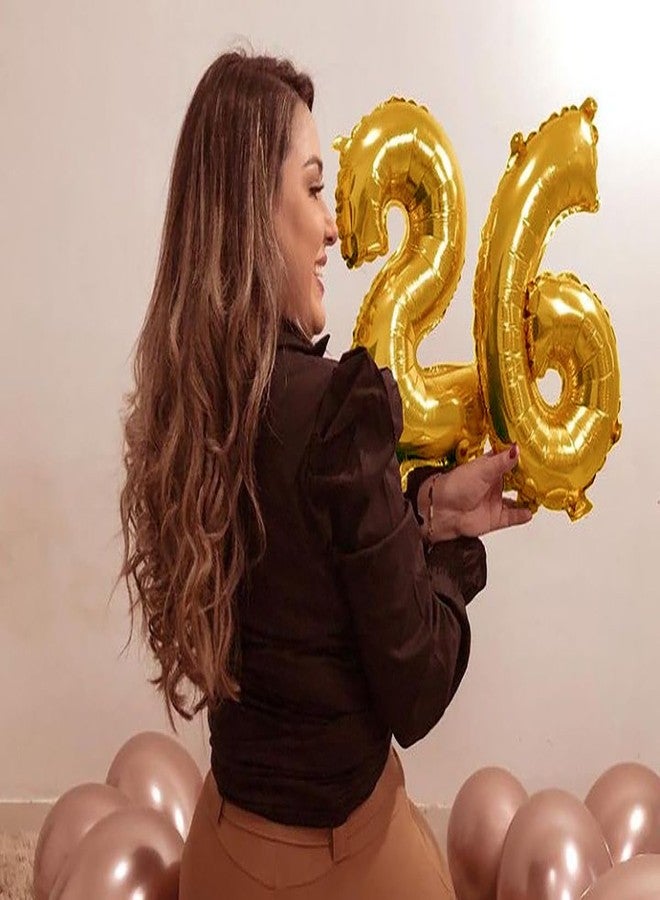Propsicle 16 inch Birthday Foil 6 Number Helium Balloon Party Decoration Golden Pack of 1 | 6 Year No. Balloons Birthday/Anniversary | Six Number - Image 4